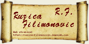 Ružica Filimonović vizit kartica